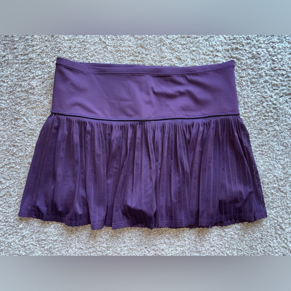 Athleta A-Game Mesh Skort in Agate Purple Sz L 13.5” - Picture 2 of 8